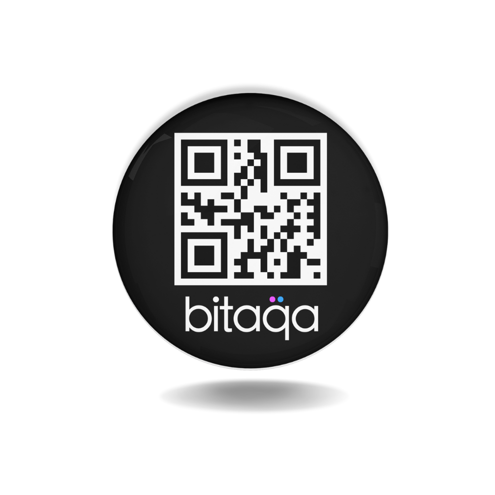 Tag NFC + QR Code Black